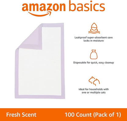 Amazon Basics Cat Pee Pads, Super Absorbent, Odor Control - Image 2