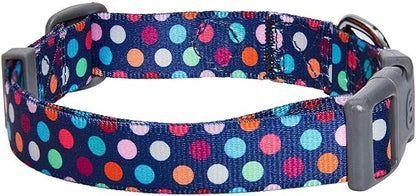 Blueberry Pet Essentials Rainbow Polka Dots Adjustable Dog Collar, Neck - Image 4