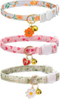 Cat Collar Breakaway with Bells, 3 Pack Safety Adjustable Pet Collars by Bencacawinstyle