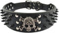 Serijoars Spiked Studded Dog Collar, PU Leather Dog Collar, Adjustable Pet by Serijoars