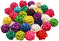 20 Pcs Colorful Handmade Wicker Rattan Balls Decorative, Pet Bird Chew Toy by LIUSM