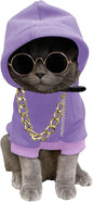 QWINEE 3Pcs Dog Hoodie Cat Apparel Dog Custume Set by QWINEE