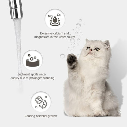 PEKTACO Cat Water Fountain Filters Replacement & Pre-Filter Sponges - Image 2