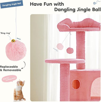 DUMOS 54-inch Indoor Cat Tree Tower –Multi-Level Pet House - Image 2