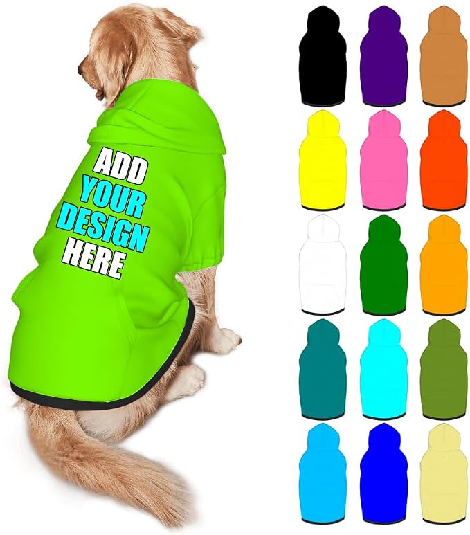 Custom Dog Clothes with Photo Name Logo Personalized Dog Sweaters by Mynvzrk