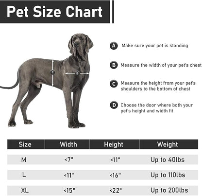 【PATAPLUS】 Aluminum French Large Dog Door, Strong Double Magnetic Flaps - Image 7