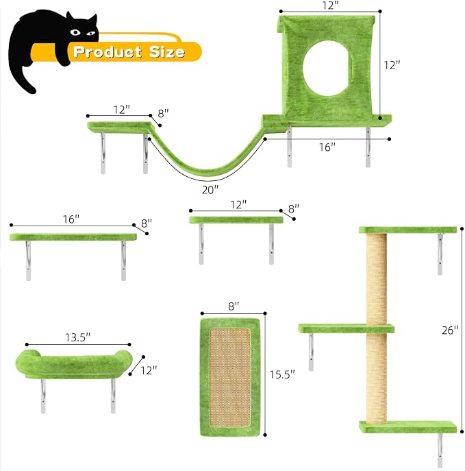 NUNU LAB Cat Wall Shelves, Indoor Cat Furniture - Image 8