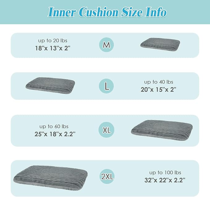 Dog Bed Large Size Dogs Washable Soft Furry Pet Bed, Calming Rectangle Large - Image 4