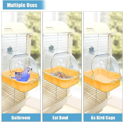 Bird Bath for Cage, Cleaning Pet Supplies Cockatiel Bird Bathtub - Image 6