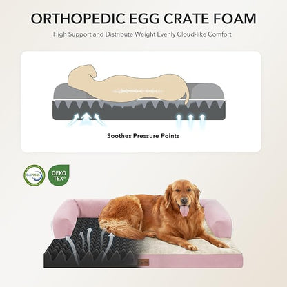 Orthopedic Dog Beds for Extra Large Dogs, Waterproof Egg Crate Foam XL Dog Bed - Image 2