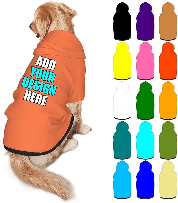 Customized Dog Hoodie with Name Logo Personalized Text Soft & Warm by Mynvzrk