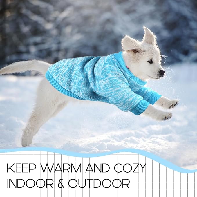 3 Pack Dog Sweaters for Small Dogs Girl Boy Winter Fleece Clothes Warm Soft Dog - Image 3