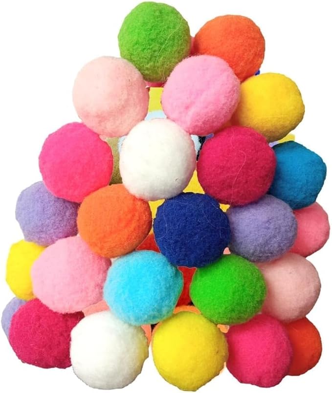 30 Pcs Soft Pom Pom Balls for Kittens - Image 5