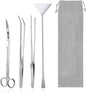 Aquarium Aquascaping Tool Stainless Steel Aquascape Tools Kit 4 in 1 Anti-Rust by Funnytek