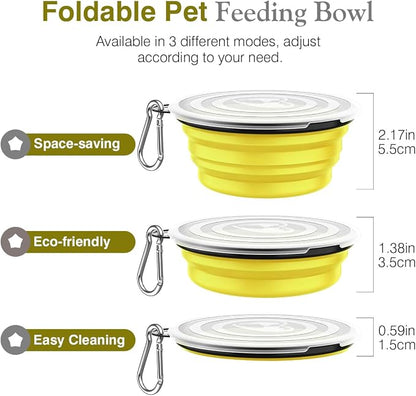 Pawaboo Collapsible Dog Bowls 2 Pack, Silicone Feeding Watering Bowls - Image 6