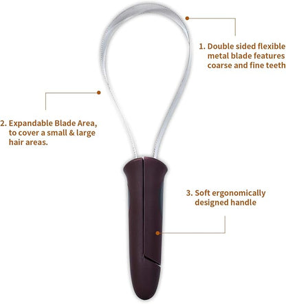 Dual-Sided Shedding Blade with Stainless Steel Blade De-Shedding Tool - Image 3