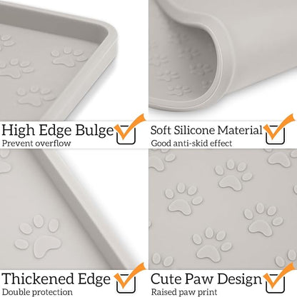 Ptlom Dog Food Mat Anti-Slip Bowl Mats - Image 3