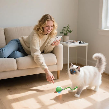 Interactive Cat Toy, 2025 New Interactive Rolling Cats Dog Toy Balls 360° Smart - Image 7
