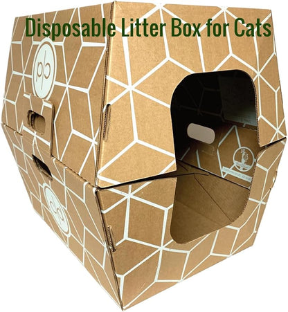 Tallest Disposable Cat Litter Box 15 Trays 2 Trays Litter Box Low Entry - Image 9
