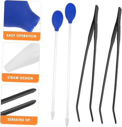 4Pcs Fish Tank Cleaning Tools Aquarium Tweezers Pipette - Image 3