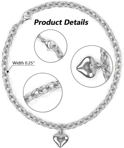 HOWWFALY Dog Collar and Dog Chain Necklace Stainless Steel Adjustable 18K - Image 4