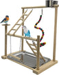 Parrots Playground, Bird Play Gym Wood Perch Stand Colours Revolving Climb by Hamiledyi