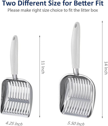 WePet Cat Litter Scoop, Aluminum Alloy Sifter, Kitty Metal Scooper, Deep Shovel - Image 4