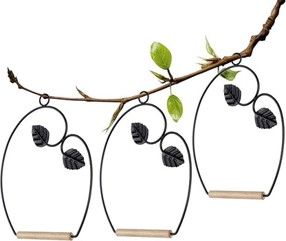 winemana Set of 3 Hummingbird Swings, Rust Resistant Metal Frame, Wooden Dowel - Image 2