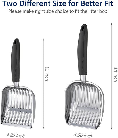 WePet Cat Litter Scoop, Aluminum Alloy Sifter, Kitty Metal Scooper, Deep Shovel - Image 4