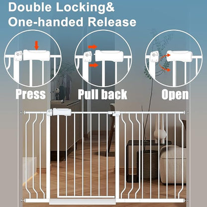 Extra Wide Large Baby Gate 67-71.5 Inch Automatic Close Pet Dog Gates - Image 3
