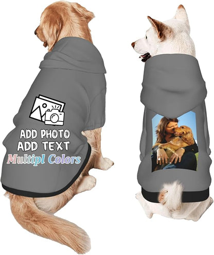 Custom Dog Hoodie Add Your Design Soft & Warm Personalized Photo Text Logo Name by Custom
