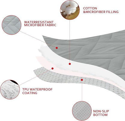 Moonsea Waterproof Couch Cover for Dogs Antislip Washable Blanket Bed Cover Pet - Image 4
