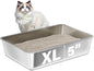 Stainless Steel Litter Box, XL Metal Litter Box by Futam