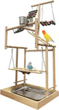 Hamiledyi 4 Layers Large Bird Playground 32" H Pet Parrot Playstand Gym Perch by Hamiledyi