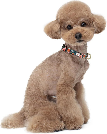 Reflective Dog Collar for Small Dogs, Cute Flower Theme Adjustable Heavy-Duty - Image 2