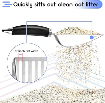 Stainless Steel Cat Litter Scoop, Metal Cat Litter Scoop, Kitty Metal Scooper - Image 4