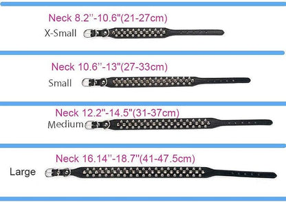 Spiked Dog Collar Soft Pu Leather Mushrooms Rivet Spike Studded Puppy - Image 6