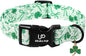 St. Patrick's Day Dog Collar, UP URARA PUP Shamrock Adjustable Pet Collar by UPURARAPUP