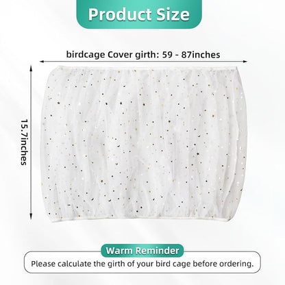 Bird Cage Seed Catcher, Seed Catcher Guard Net Cover, Parrot Nylon Mesh Net - Image 7