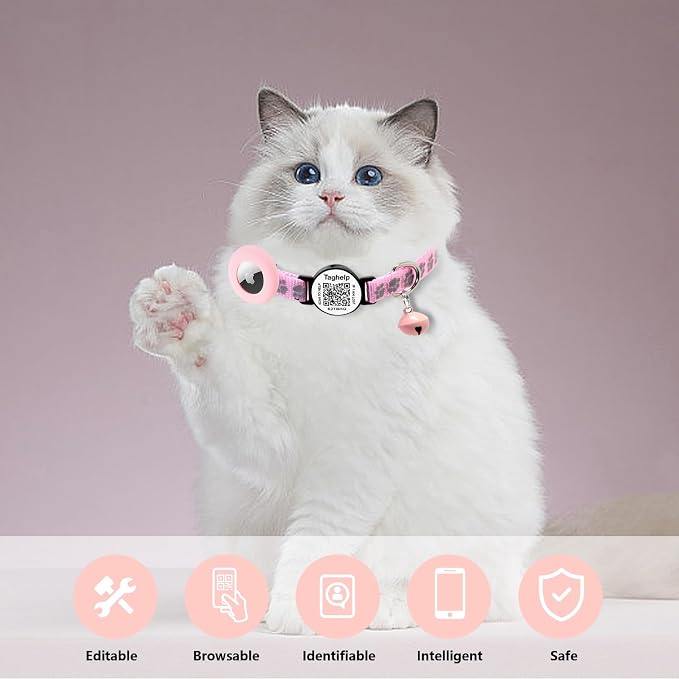 QR Code AirTag Cat Collar Breakaway Reflective - Image 5