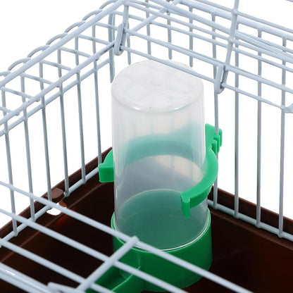 Portable Bird Cage with Perch Food Box and Water Dispenser Spacious Travel - Image 4