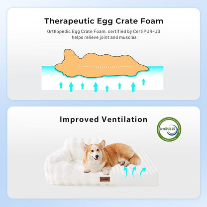 Dog Couch Bed - Fluffy Dog Sofa, Large Orthopedic Pet Sofa Bed - Image 5