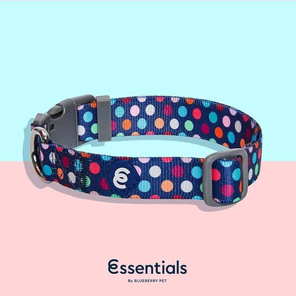 Blueberry Pet Essentials Rainbow Polka Dots Adjustable Dog Collar, Neck 18"-26" - Image 7