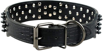 Serijoars Spiked Studded Dog Collar, PU Leather Dog Collar, Adjustable Pet - Image 5