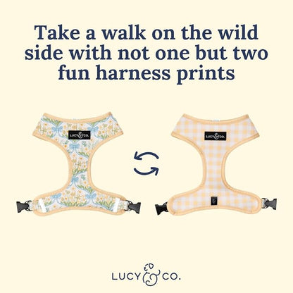 Lucy & Co. Sunshine and Daffodils Reversible Dog Harness, Adjustable Comfort Fit - Image 5