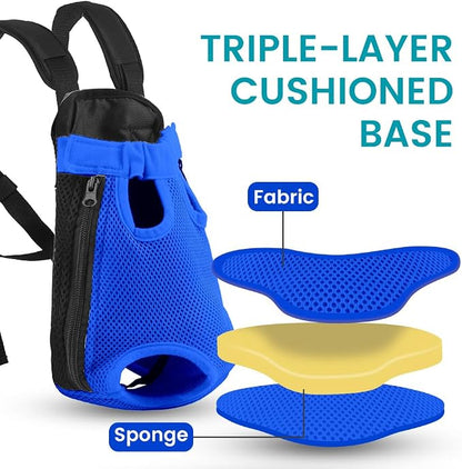Dog Backpack Carrier, Adjustable Pet Front Carriers, Legs Out Carrying Sling - Image 4