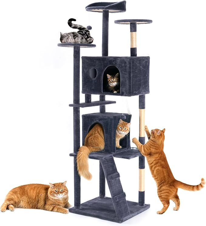 Sweetcrispy 70 Inch Cat Tree Tower, Indoor Cat Condo by Sweetcrispy