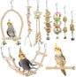 Bird Parrot Swing Toys, Chewing Standing Hanging Perch Hammock Climbing Ladder by lovyoCoCo