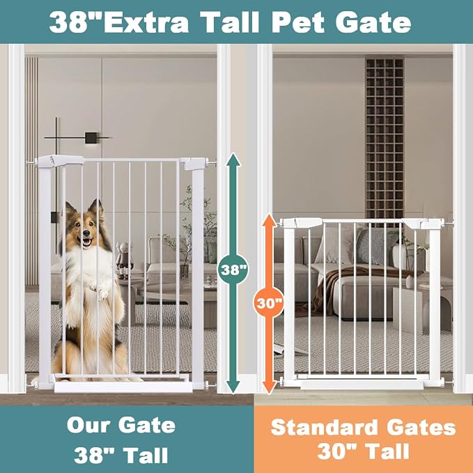 Fairy Baby 24.0"-26.7" Inch Narrow Baby Gate, Metal Safety Child Gate - Image 3