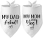 Engagement Gifts My DAD Asked! My MOM Said Yes! Dog Bandana Pet Scarf Wedding by JAmuruwt